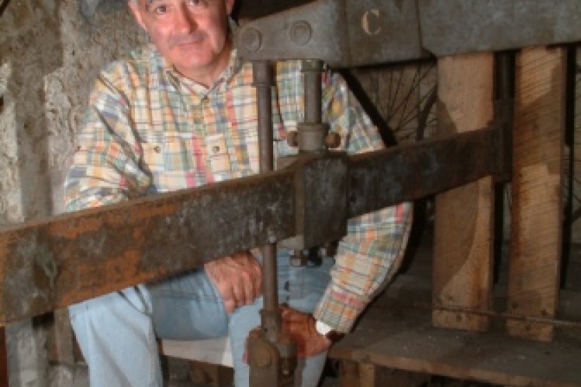 Charles with the hidden machinery in St Thomas' Church
