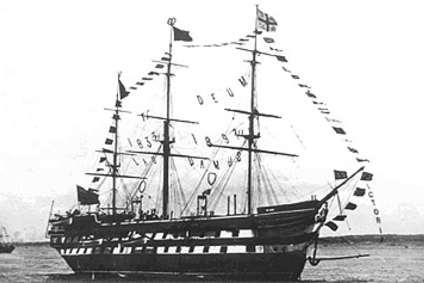 Reformatory Ship Akbar - one of the reformatory ships to which young Manx delinquents were sent.