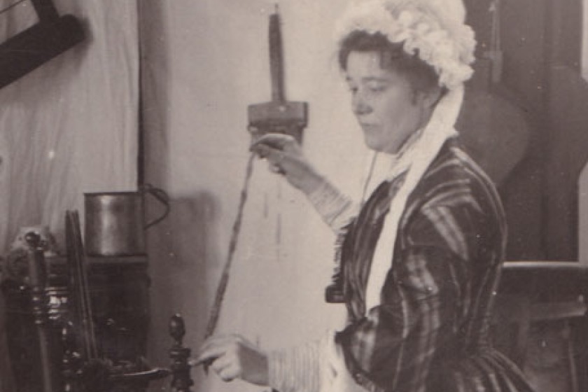 Sophia Morrison in costume at a Manx Language Society concert in 1908 [image used courtesy of Manx National Heritage]