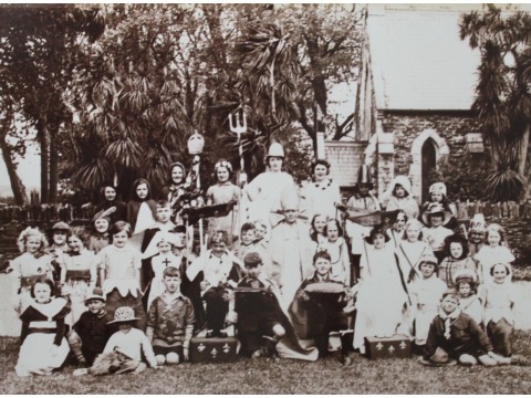 Sulby School re-enactment of the Coronation of George VI in 1937