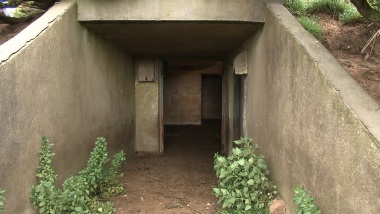 The entrance to one of the bunkers as it is today.